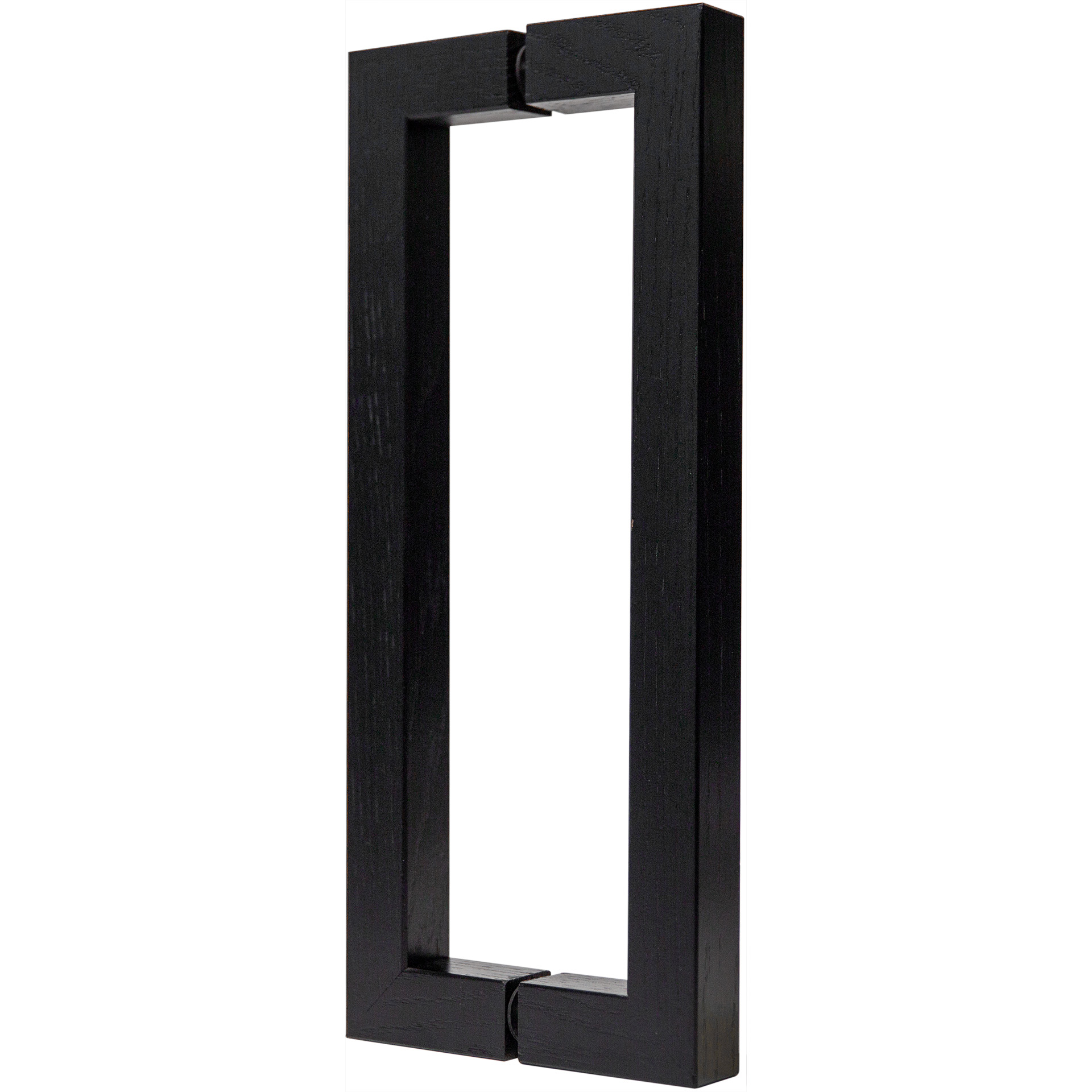 Eckiger Bügelgriff, Eiche, schwarz LA 300 mm