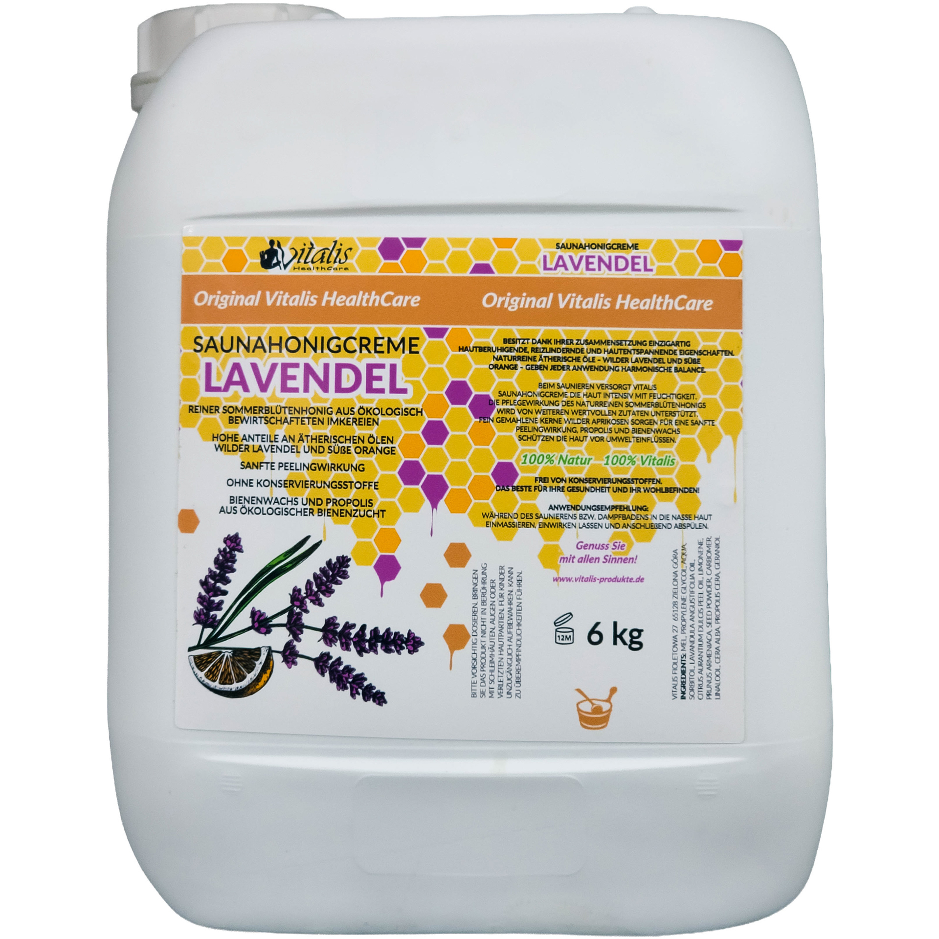 Saunahonigcreme "Lavendel" 6 kg/4,8 l