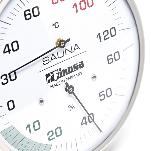 Sauna-Hygrotherm mit Flansch Ø 13 cm