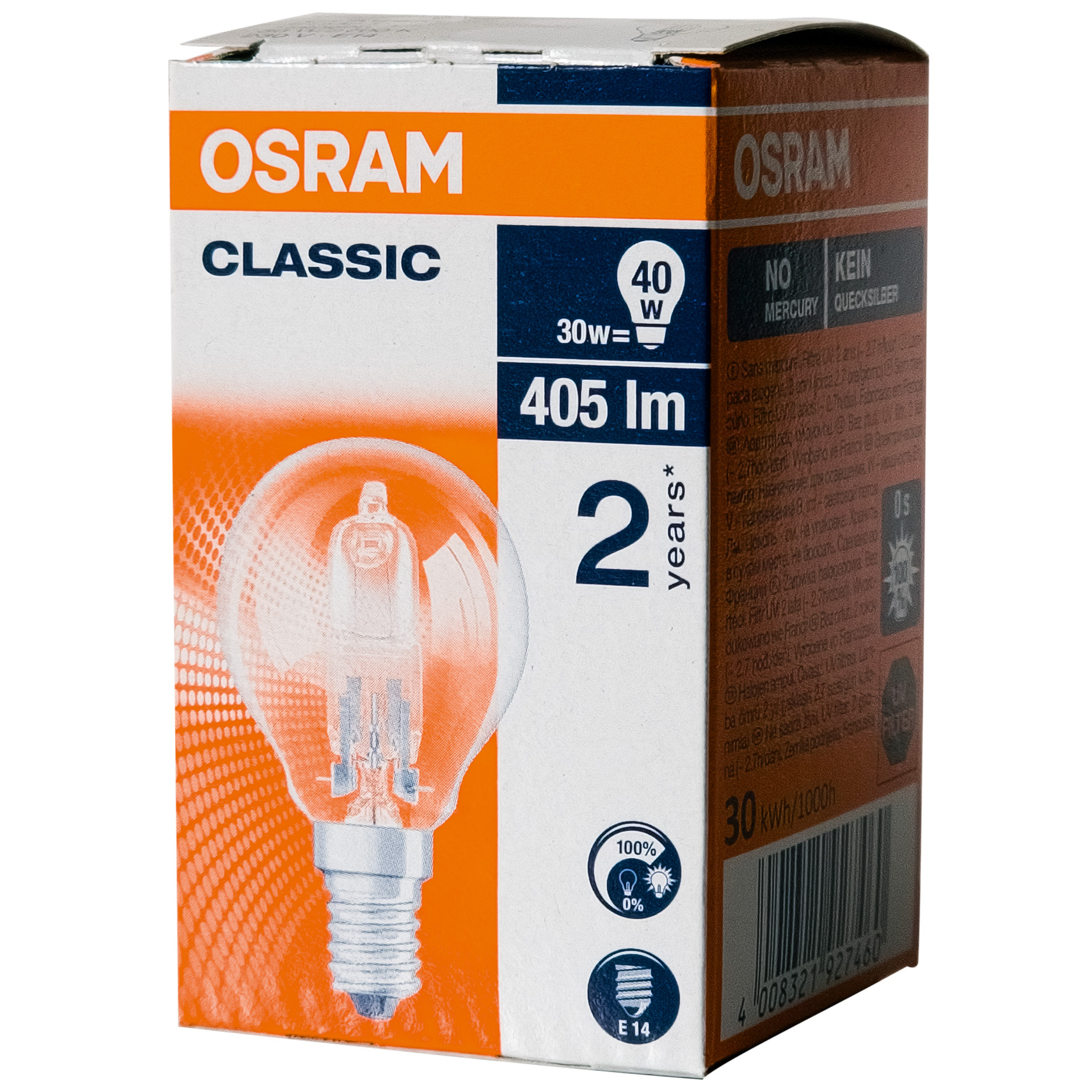 Halogen-Birne, tropfenform, E14