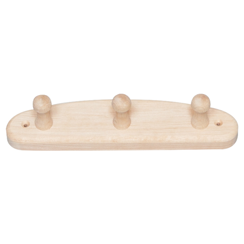 Handtuchhalter mit 3 Haken, Erle