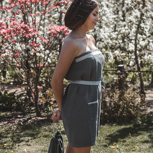 Sarong Classic Mini, anthrazit, Größe XS/S/M
