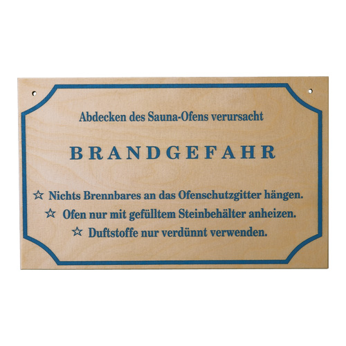 Schild "Brandgefahr"