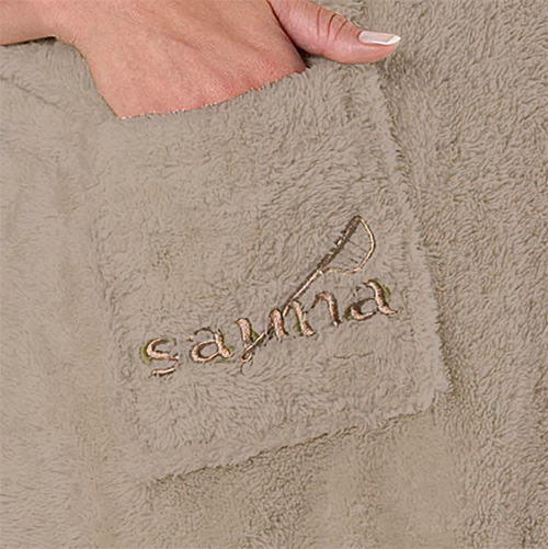 Kuschel-Kilt Teddy Plüsch taupe