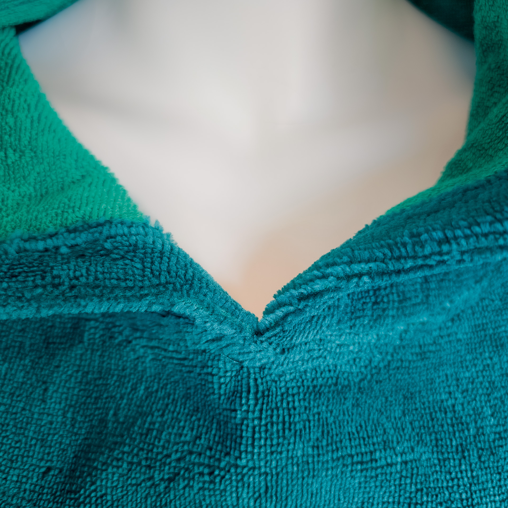 Poncho "Samt", petrol, L/XL