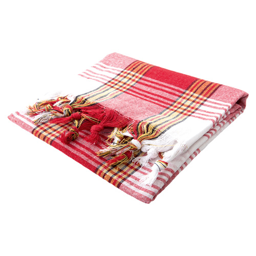 Hamam-Tuch, rot-weiß kariert