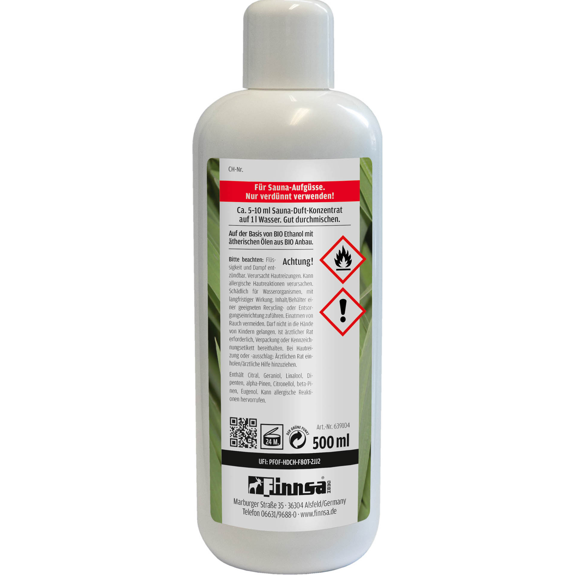 Organic Sauna Essence Lemongrass 0.5 l