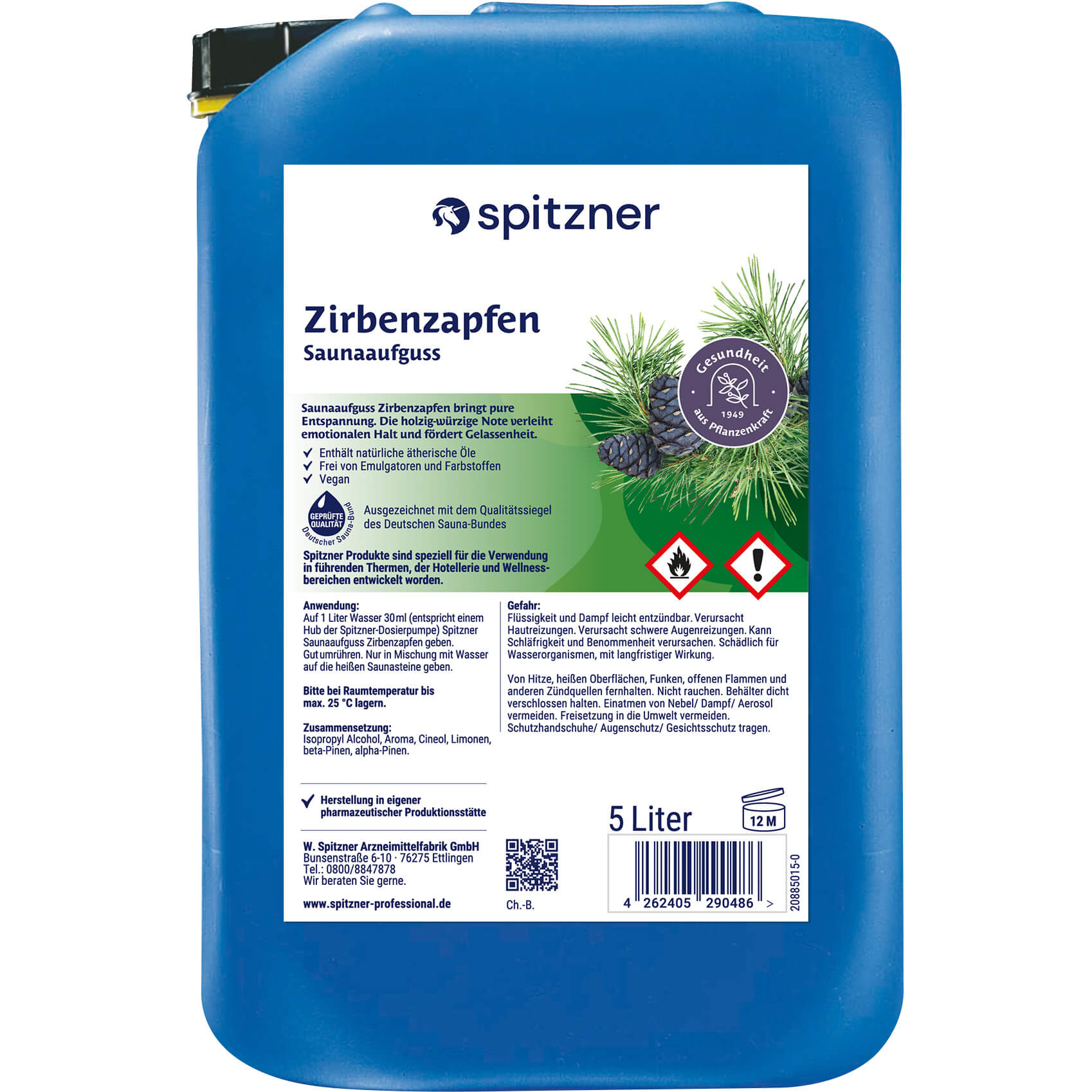 Spitzner Sauna-Aufguss Zirbenzapfen 5 l