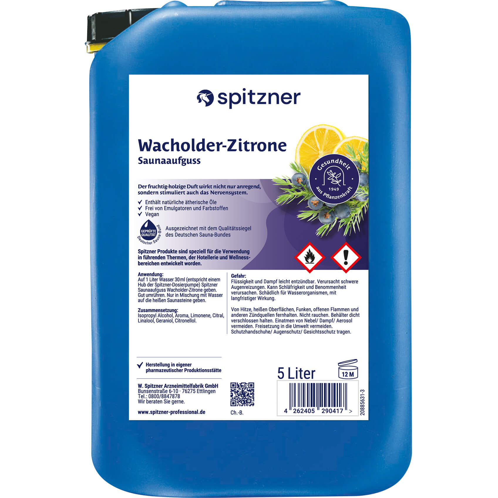 Spitzner Sauna-Aufguss Wacholder-Zitrone 5 l