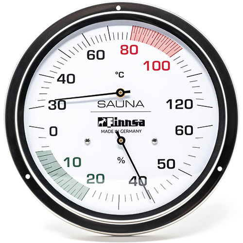 Sauna-Hygrotherm mit Flansch Ø 13 cm