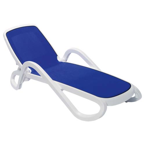 Wellnessliege ALFA, blau, weiß