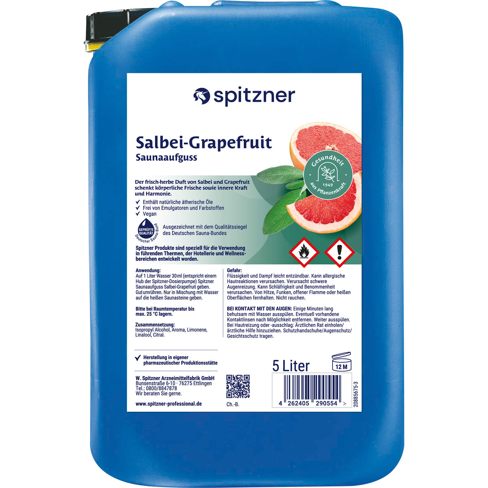 Spitzner Sauna-Aufguss Salbei-Grapefruit 5 l